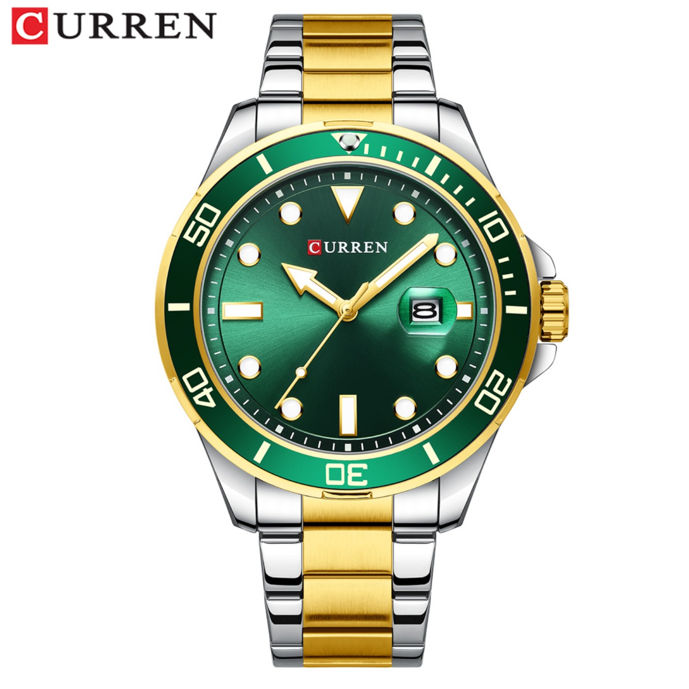 Men'S Fashion Luxury Brands - CURREN Nouvelle Série Green Water Ghost