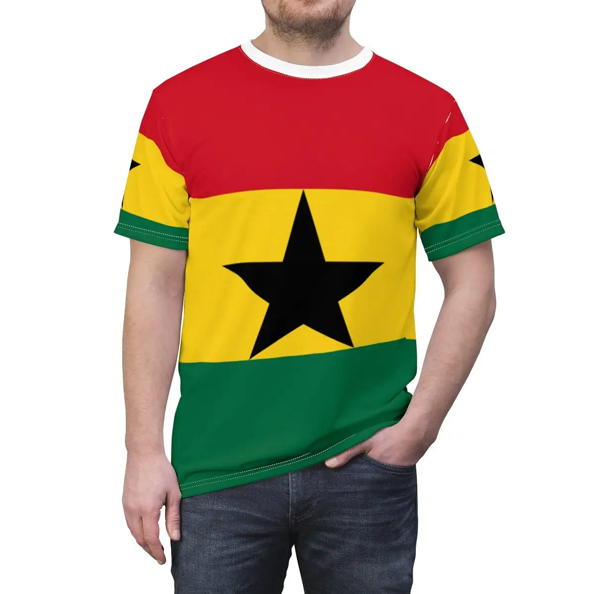 Mens Fashion Dress Shirts - T-shirt abstrait vintage avec drapeau du