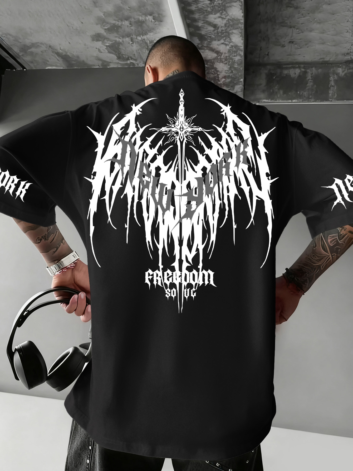 Men'S Fashion New York - T-shirt à manches courtes Hip Hop
