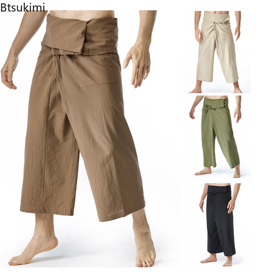 Mens Fashion Trend 2026 - Nouveau pantalon thaïlandais de pêcheur pour