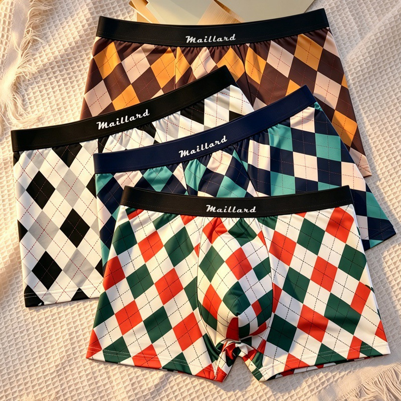 Men'S Fashion Lk - 4 pièces de sous-vêtements pour hommes,