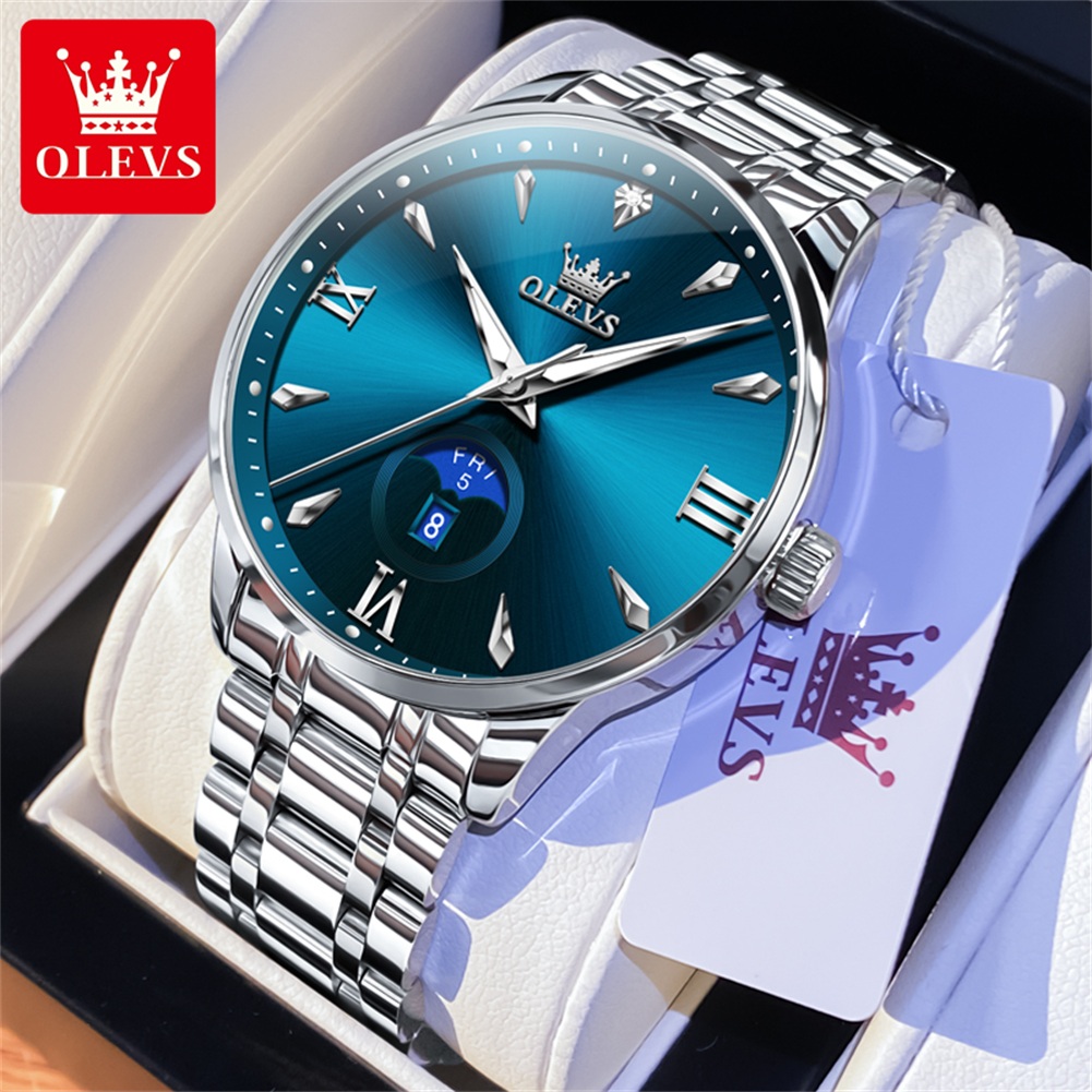 Men'S Fashion Luxury Brands - OLEVS Phase de lune montres pour
