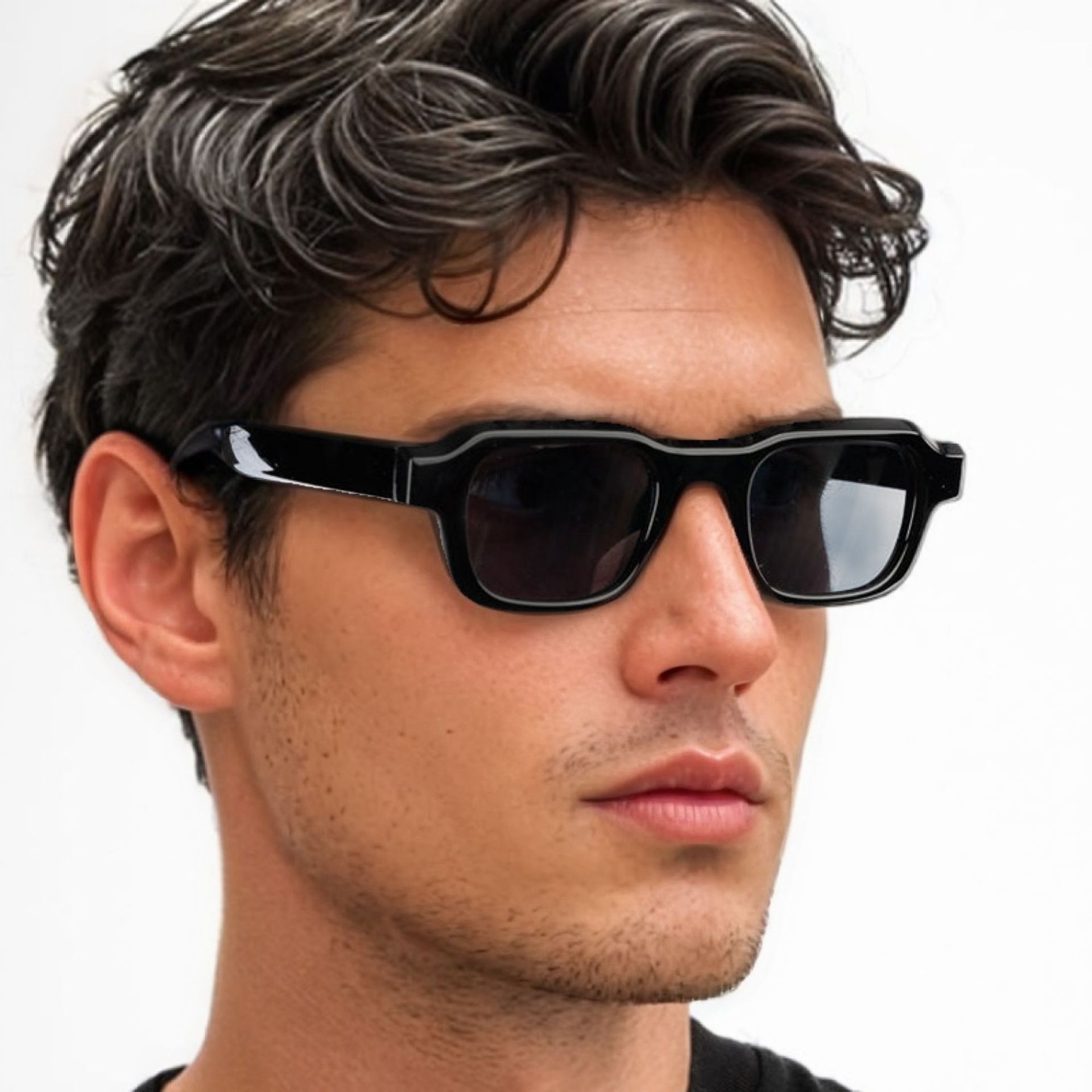 Men'S Fashion Luxury Brands - Lunettes de soleil vintage rectangulaires pour