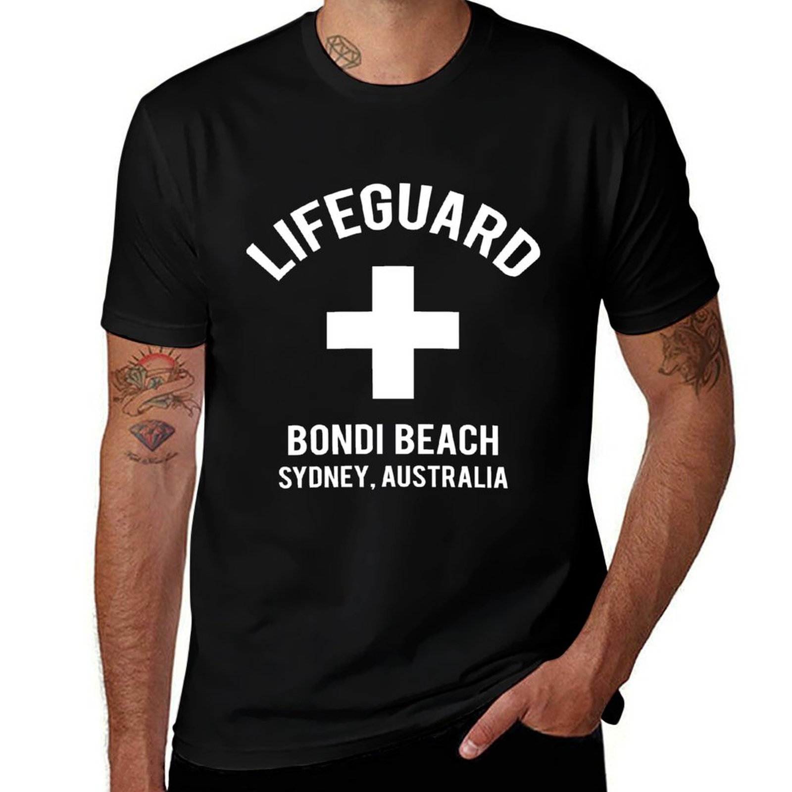 Men'S Fashion Sydney - T-shirt de sauveteur Bondi Beach Sydney,