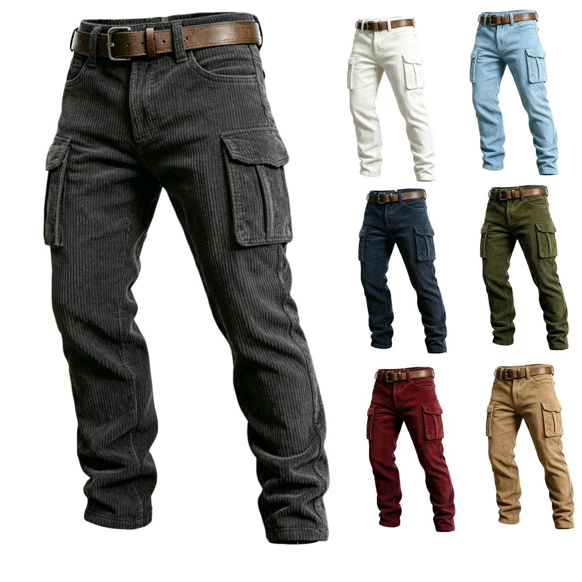 Men'S Fashion Pants 2025 - Pantalon cargo droit élégant printemps-été 2025
