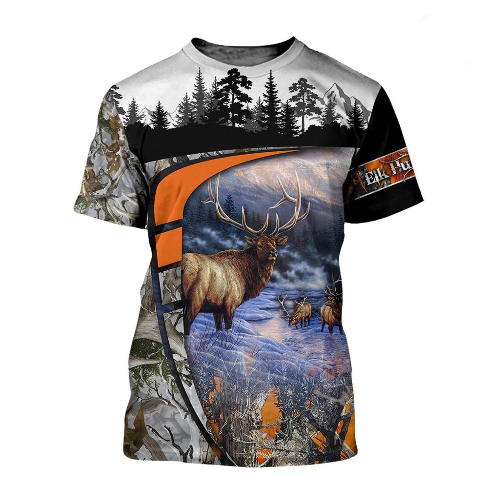 Men'S Fashion Lk - Animal chasse cerf 3D imprimé hommes