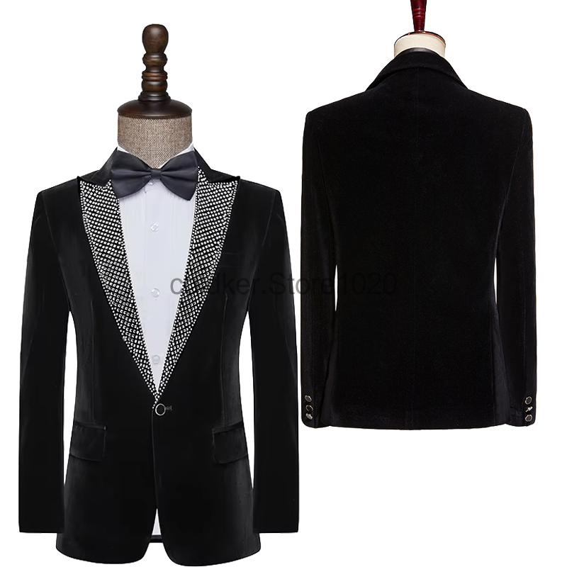 Men'S Fashion Lk - Veste Blazer de luxe en velours