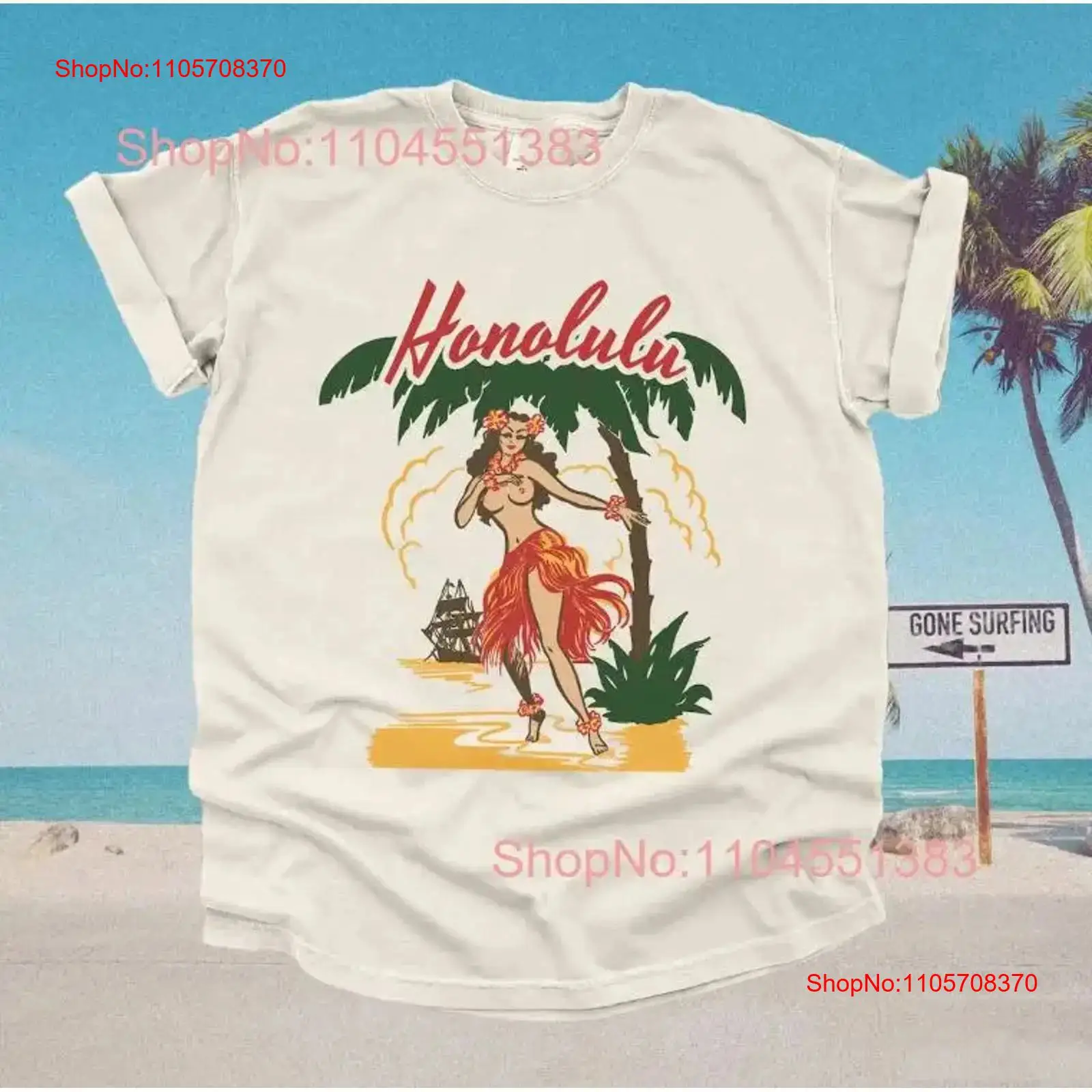 Mens Fashion In The 50S - T-shirt hawaïen rétro Honolulu années 50,