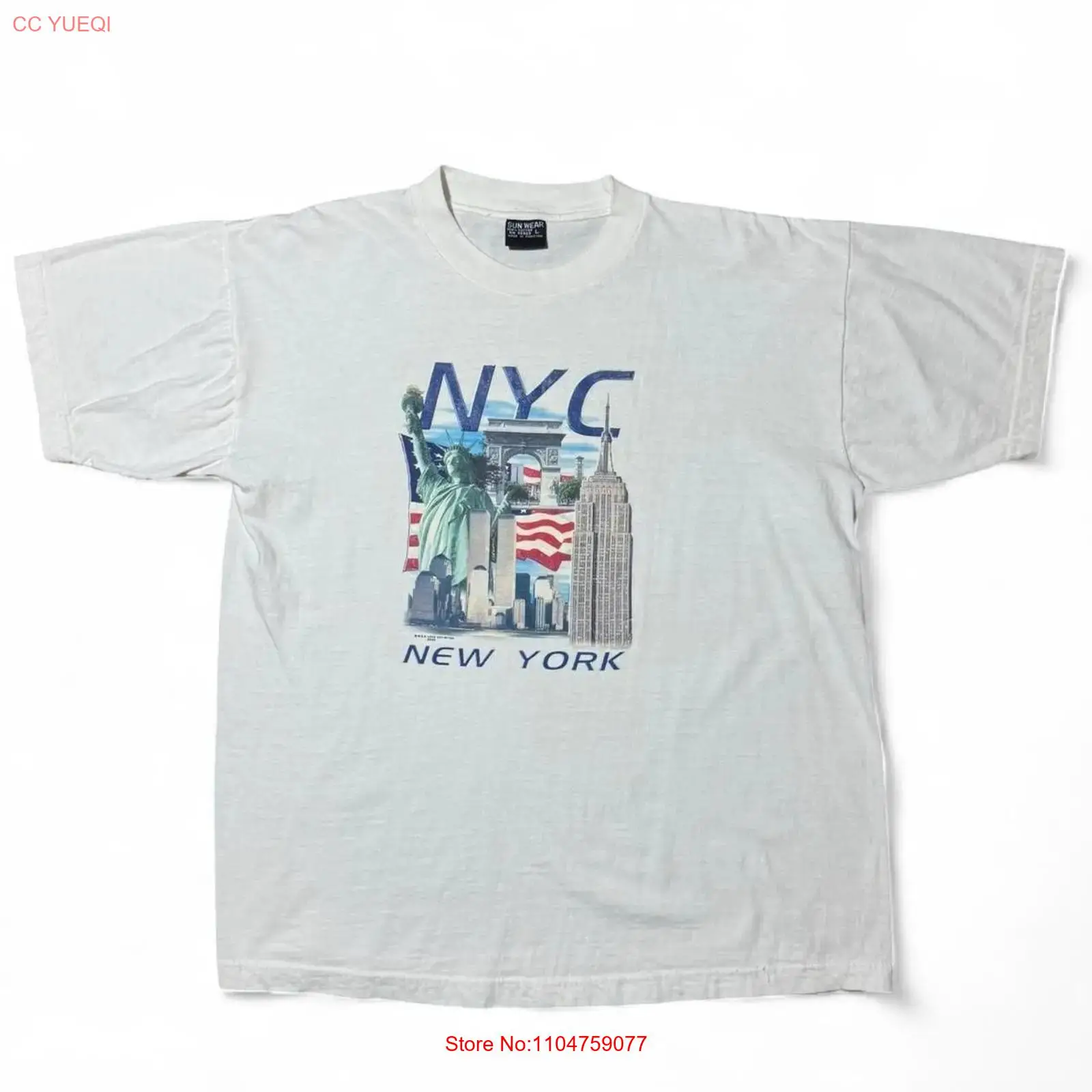 Men'S Fashion New York - T-shirt vintage Y2K Souvenir des Tours