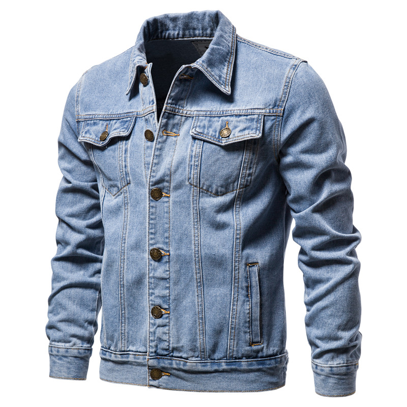 Men'S Fashion Pants 2025 - 2025 automne Hommes solide Denim vestes