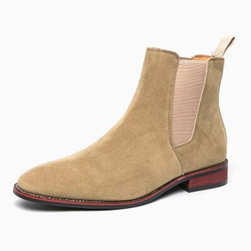 Men'S Fashion Luxury Brands - Bottes Chelsea en daim véritable de