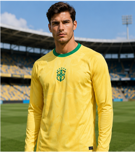 Mens Fashion Trend 2026 - Maillot de football à manches longues