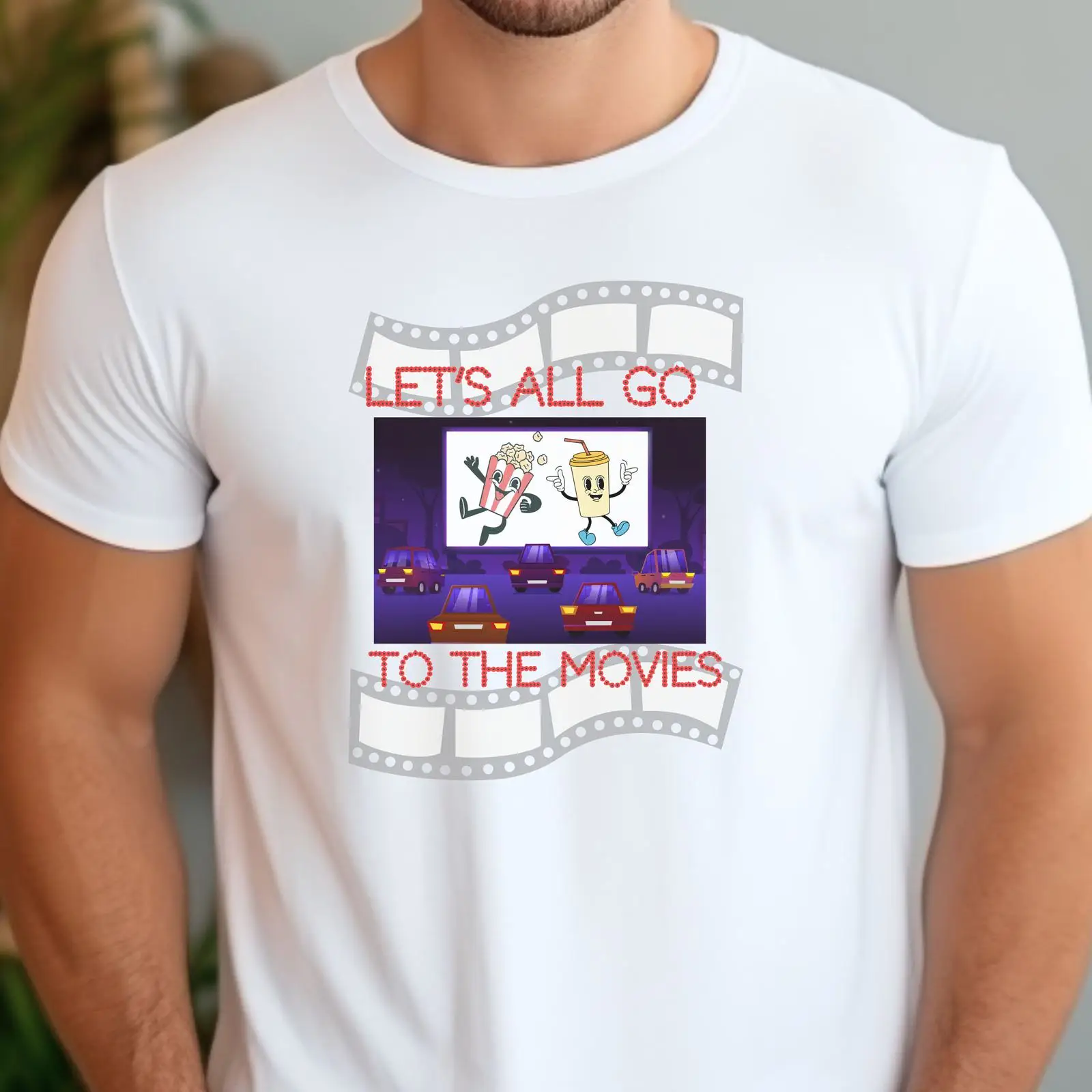 Mens Fashion In The 50S - T-shirt Rétro Drive In Movie Style