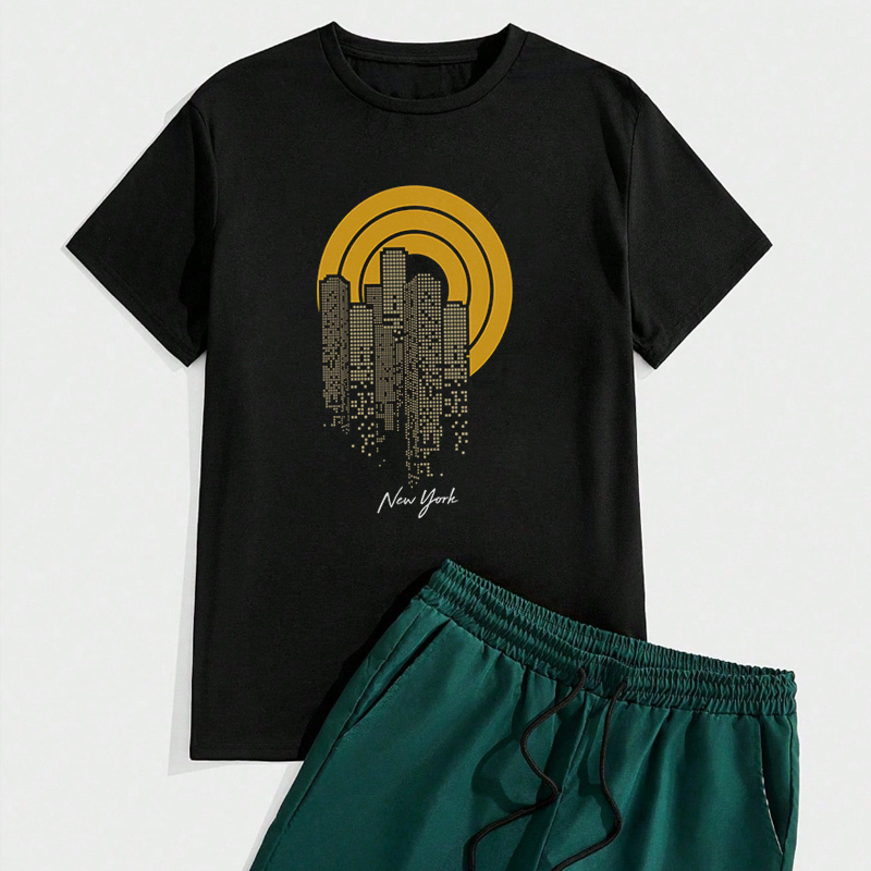 T-Shirt à manches courtes et c - Men'S Fashion New York avis et prix
