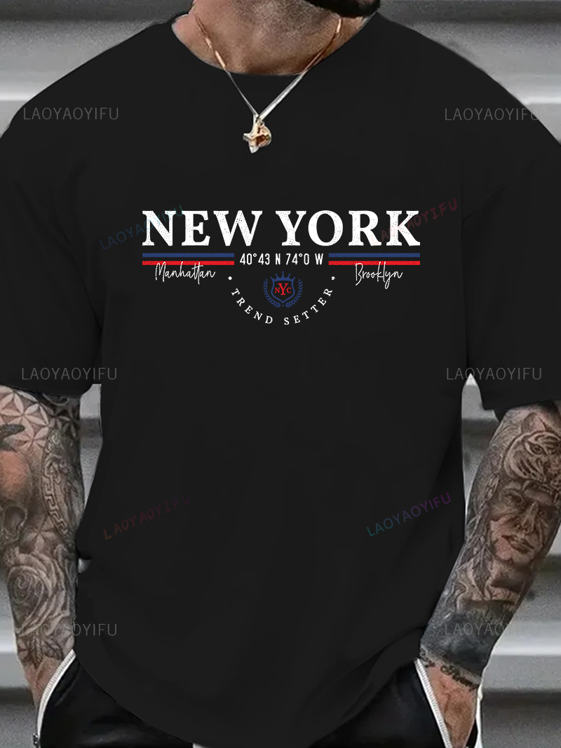 T-shirt unisexe avec lettres d - Men'S Fashion New York avis et prix