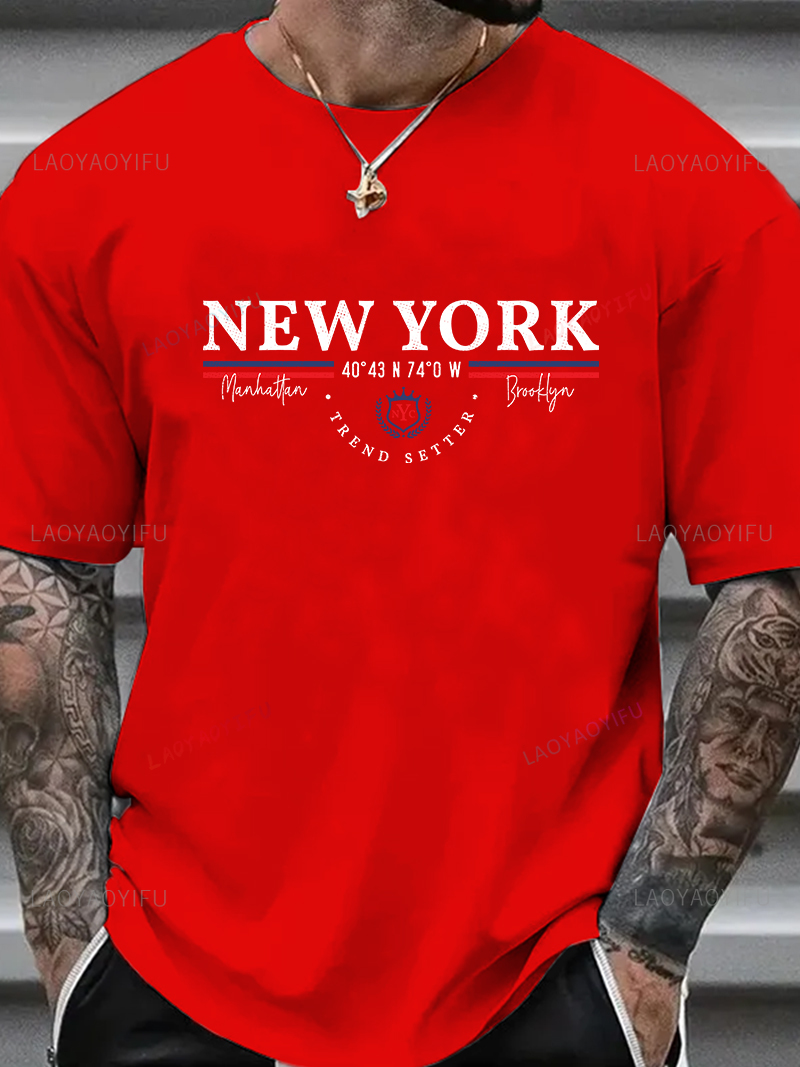 T-shirt unisexe avec lettres d - Men'S Fashion New York avis et prix