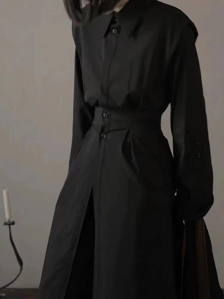 Niche Dark Black Series Costum - Mens Fashion Dress Shirts avis et prix