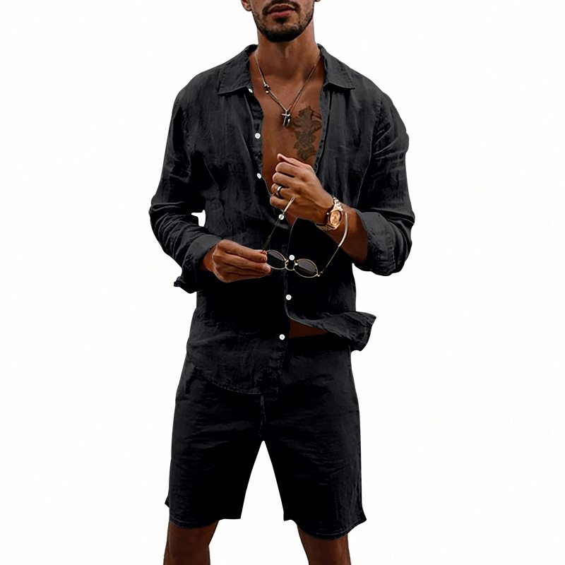 Ensemble chemise cardigan déco - Knitted Cardigan Men avis et prix