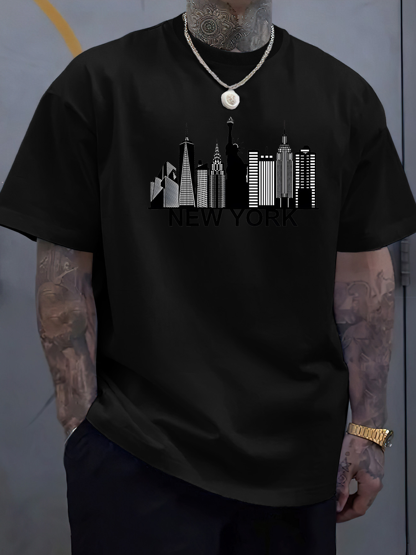 T-shirt à manches courtes et c - Men'S Fashion New York avis et prix