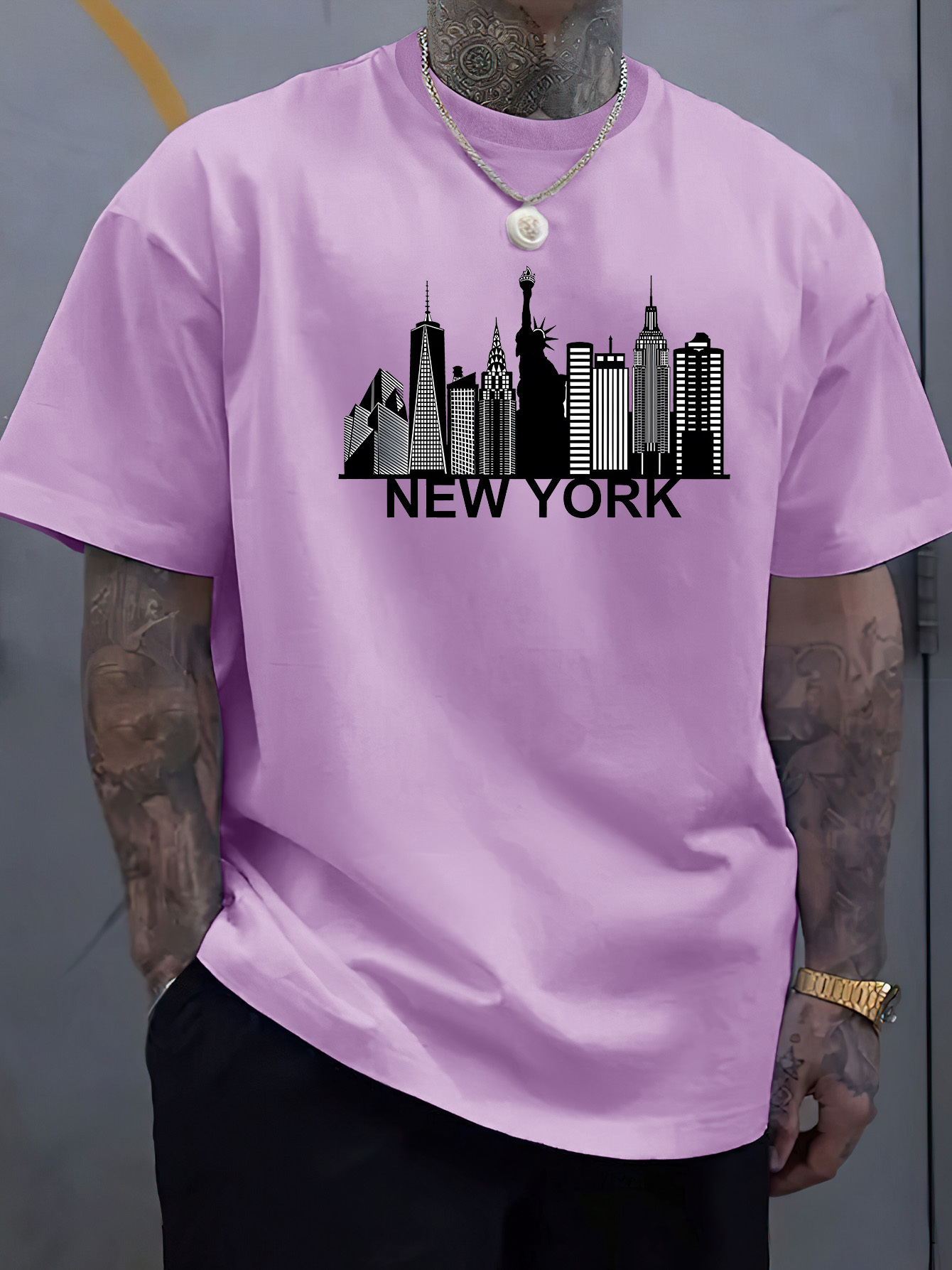 T-shirt à manches courtes et c - Men'S Fashion New York avis et prix