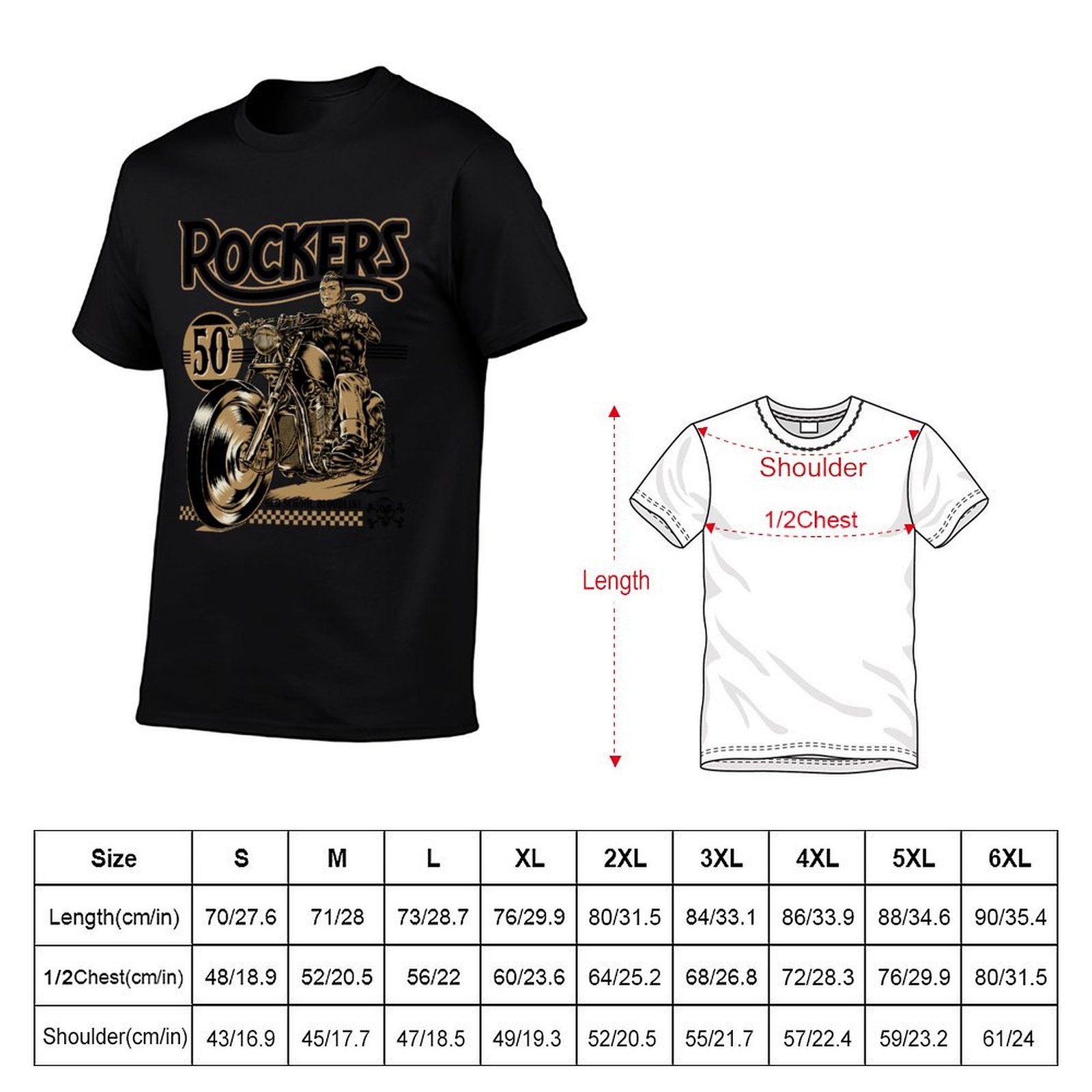 T-shirt Rockers 50s, simple et - Mens Fashion In The 50S avis et prix