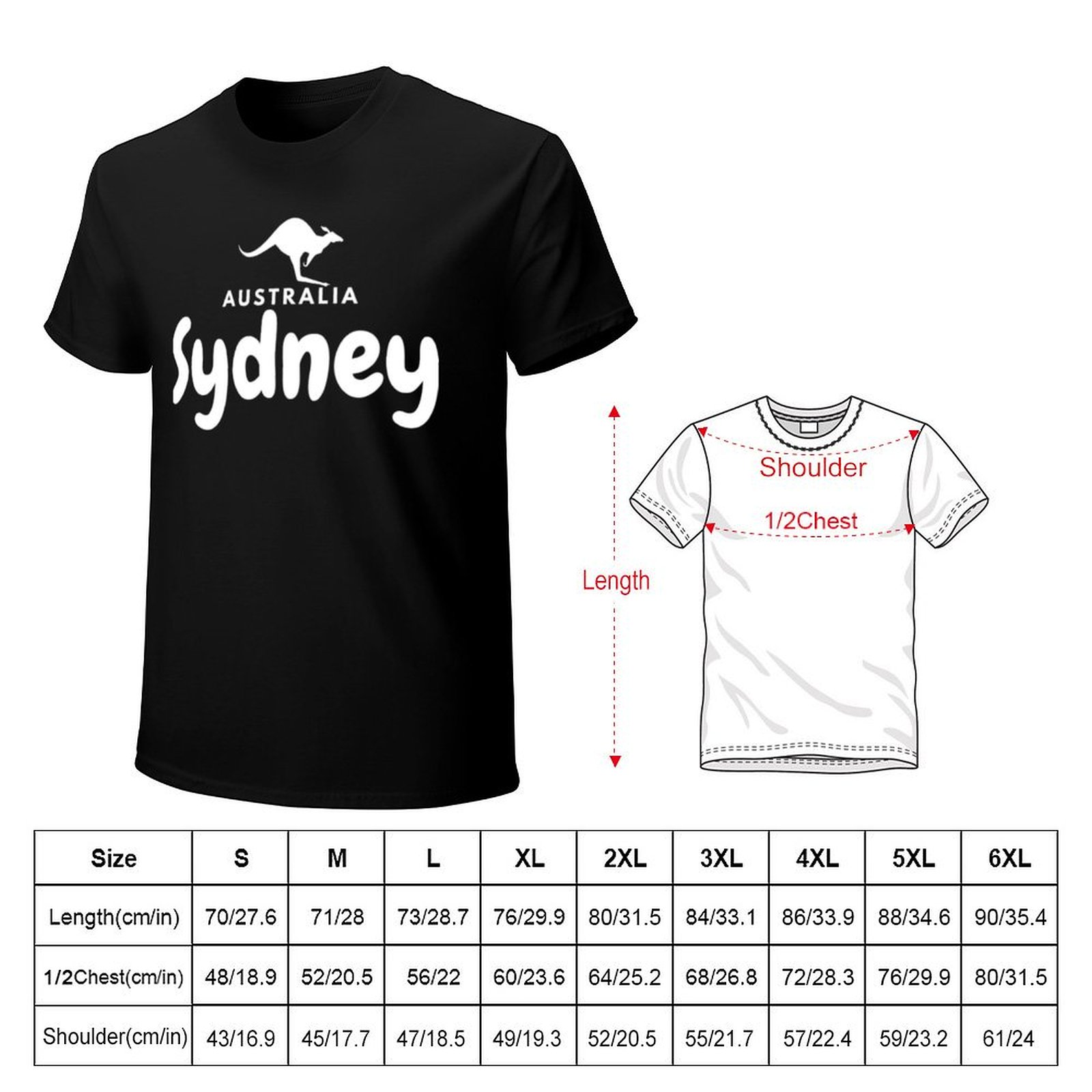 Sydney, Australie T-shirt déco - Men'S Fashion Sydney avis et prix