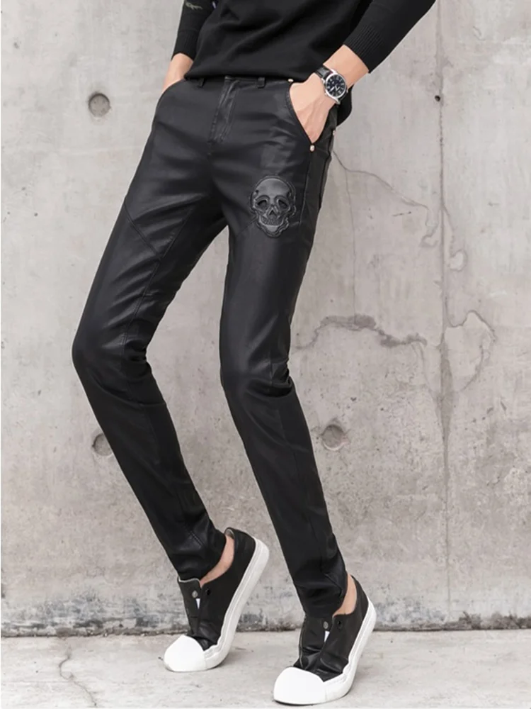 Pantalon en similicuir noir po - Men'S Fashion Pants 2025 avis et prix