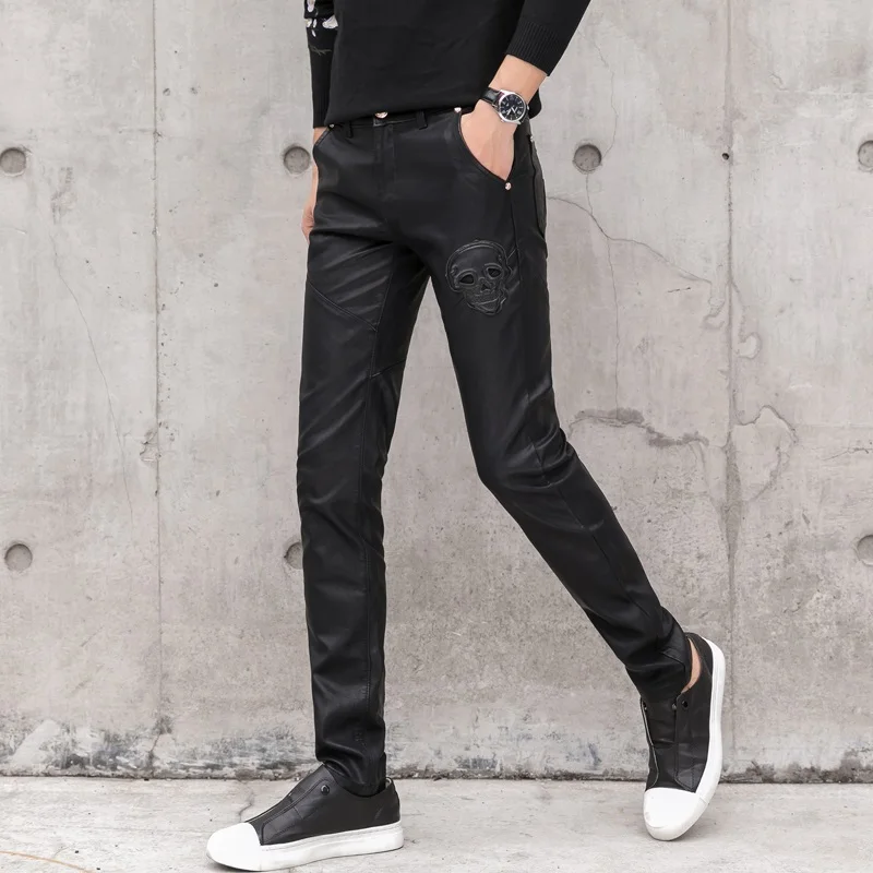 Pantalon en similicuir noir po - Men'S Fashion Pants 2025 avis et prix