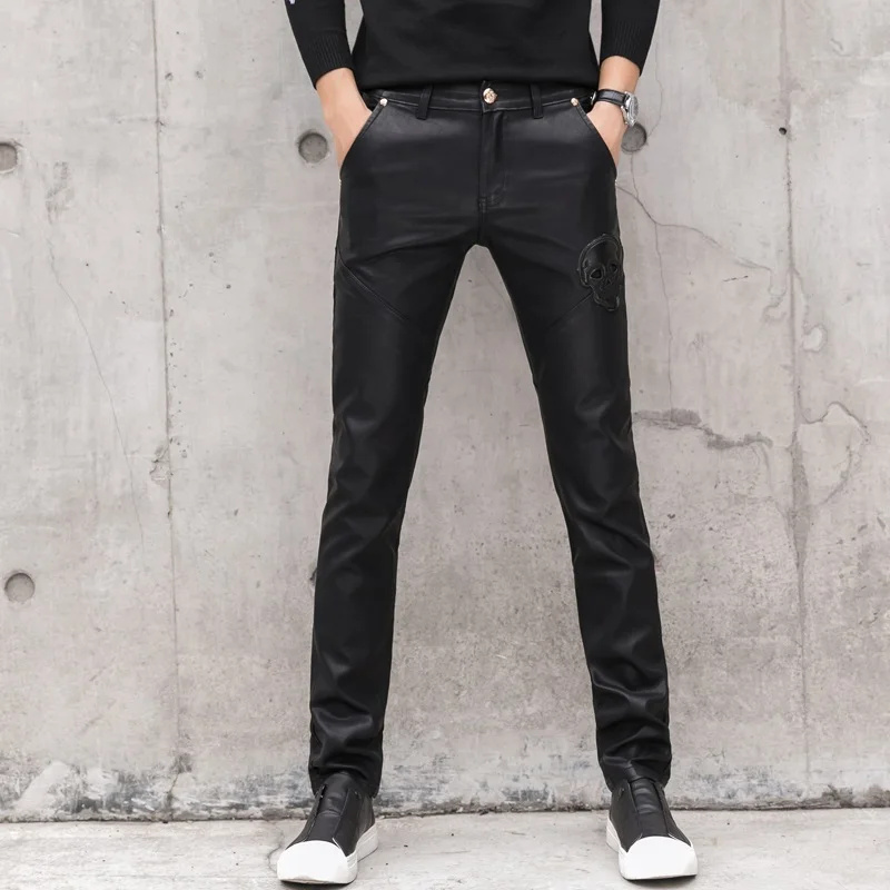 Pantalon en similicuir noir po - Men'S Fashion Pants 2025 avis et prix