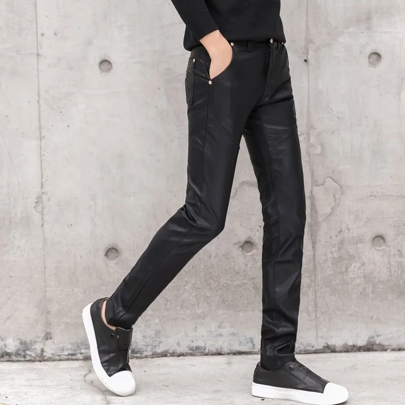 Pantalon en similicuir noir po - Men'S Fashion Pants 2025 avis et prix