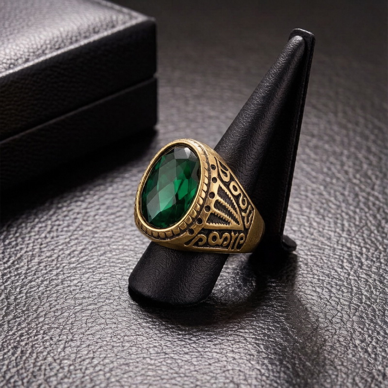 Bague rétro verte de haute qua - Men'S Fashion Lk avis et prix